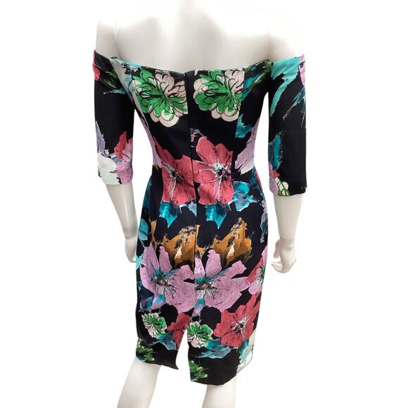 NWT Milly Dress Women’s SZ 2 Wide Neckline/ Off Shoulder Made In USA Lined Black - Picture 4 of 5